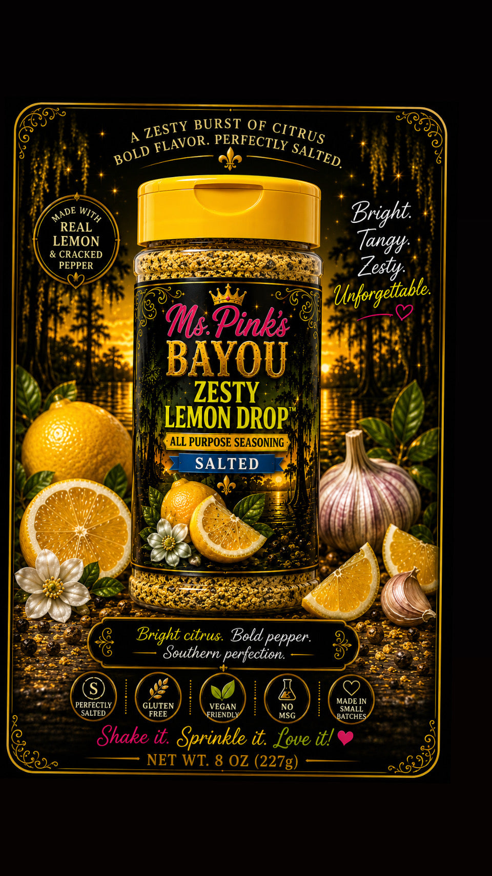 Ms. Pink's Bayou Zesty Lemon Drop (Salted)