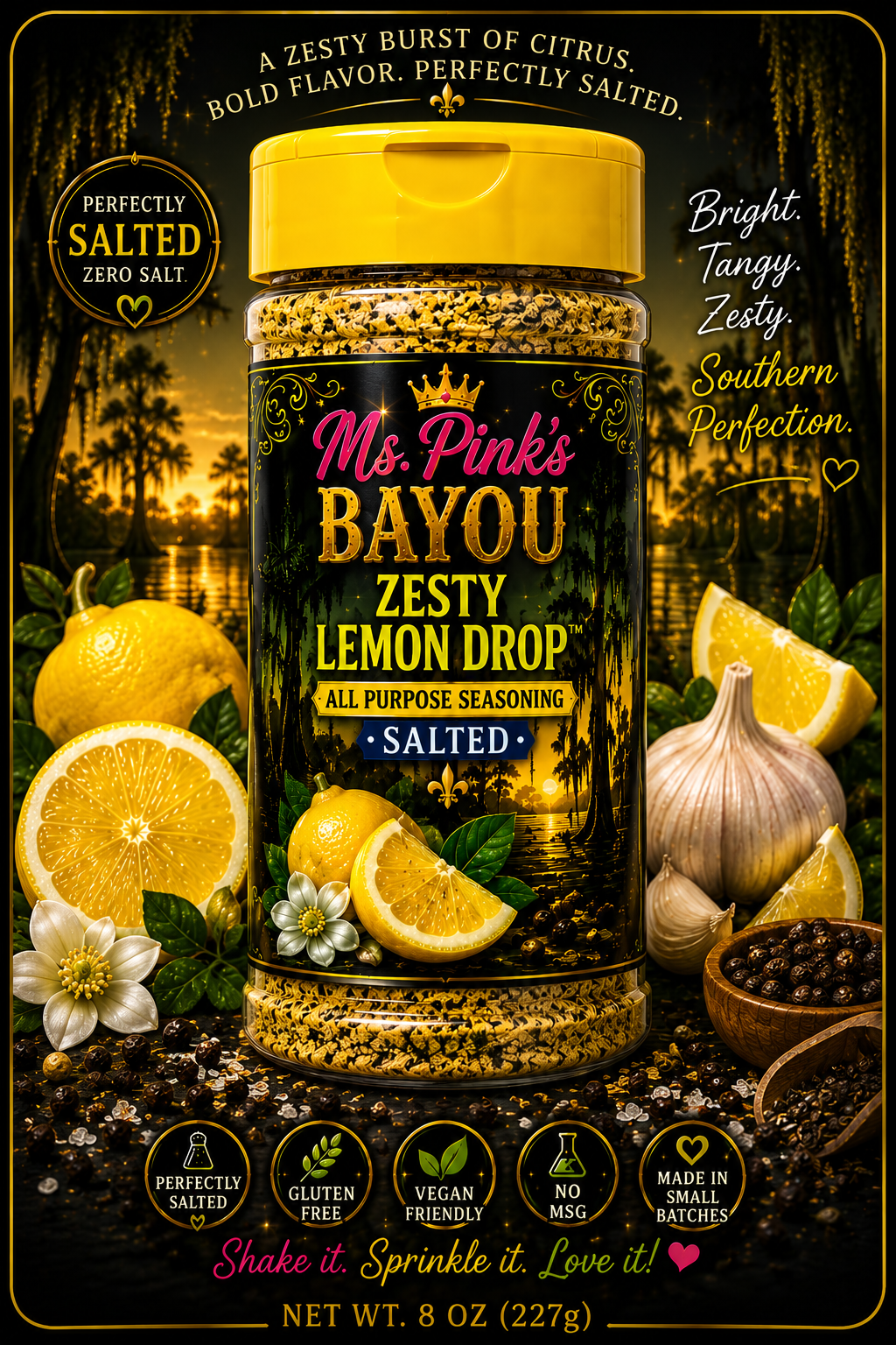 Ms. Pink's Bayou Zesty Lemon Drop (Salted)