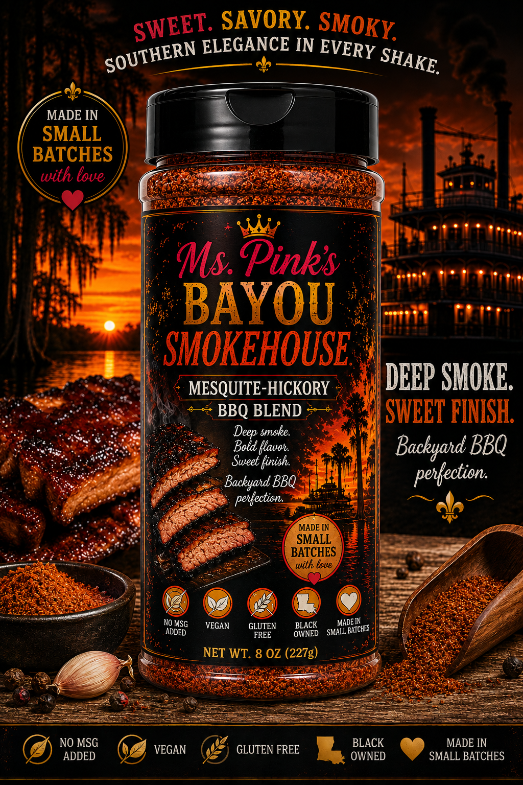 Ms. Pink's Bayou Smokehouse Seasoning